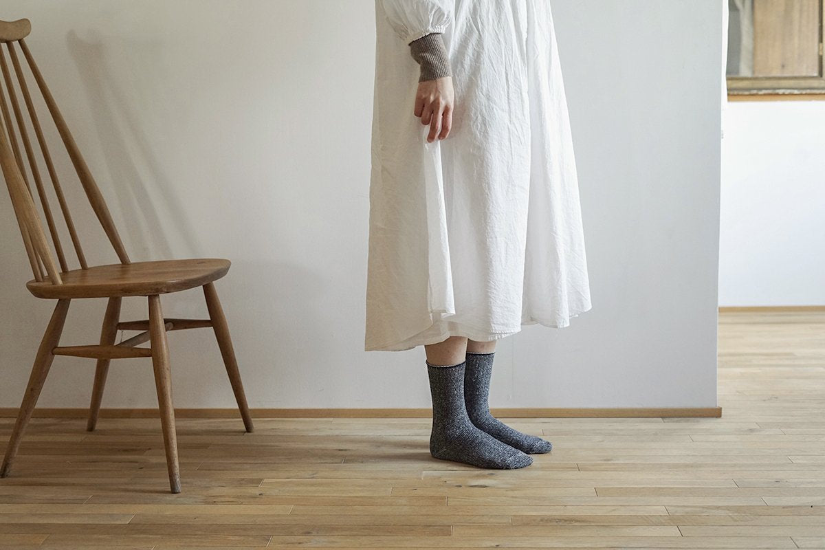 コットンシルクソックス｜memeri｜NISHIGUCHI KUTSUSHITA（ニシグチ