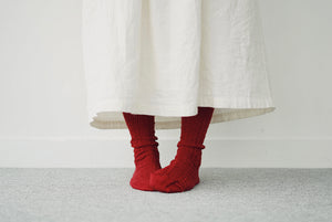 Wool Cotton Cable Socks / memeri