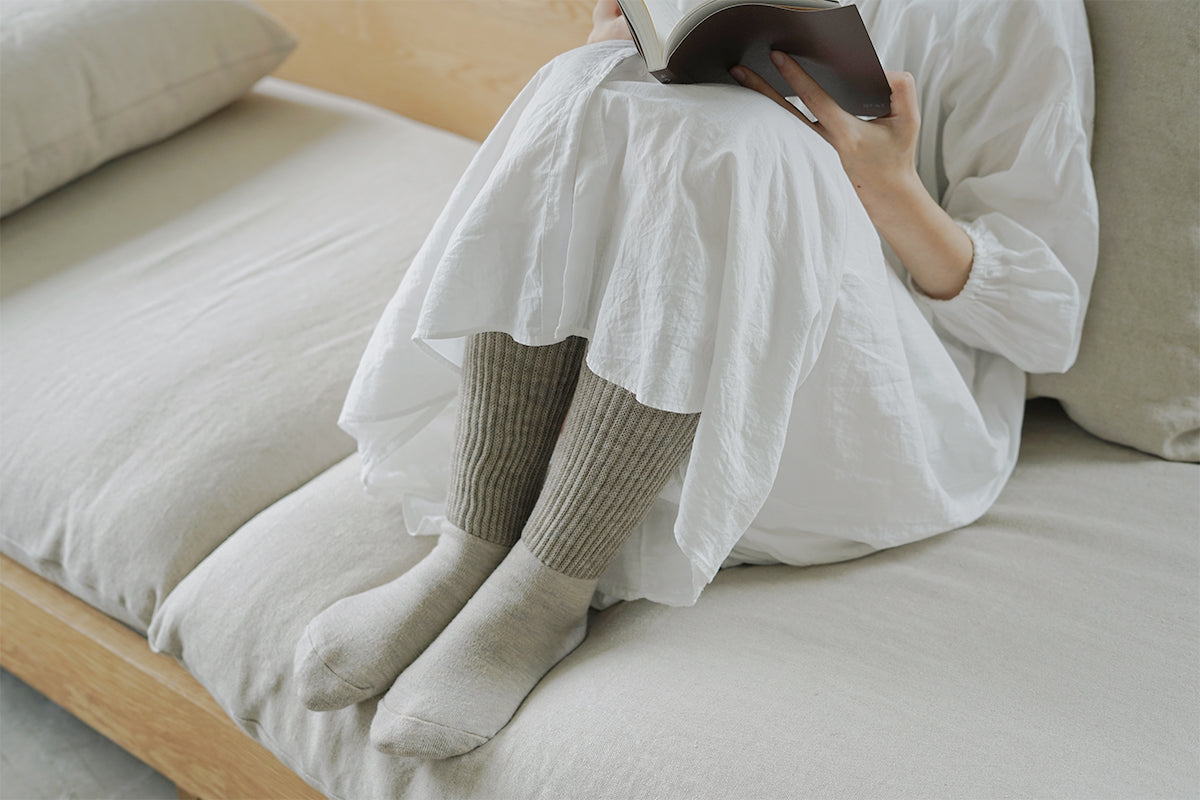 ウールパイルレッグウォーマーソックス｜memeri｜NISHIGUCHI