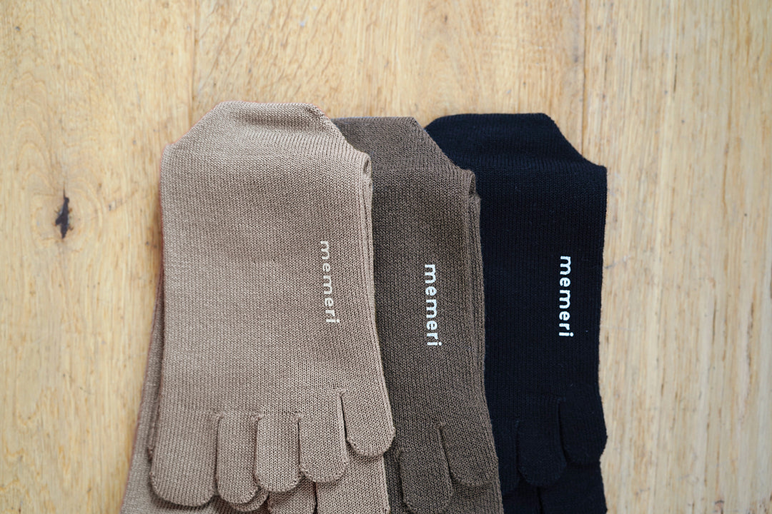 Wool Cotton Five Finger Socks / memeri