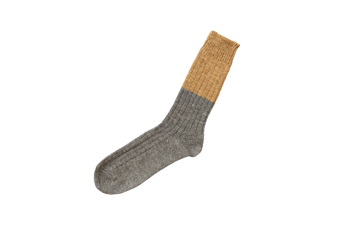 WOOL COTTON SLAB SOCKS / NK0103