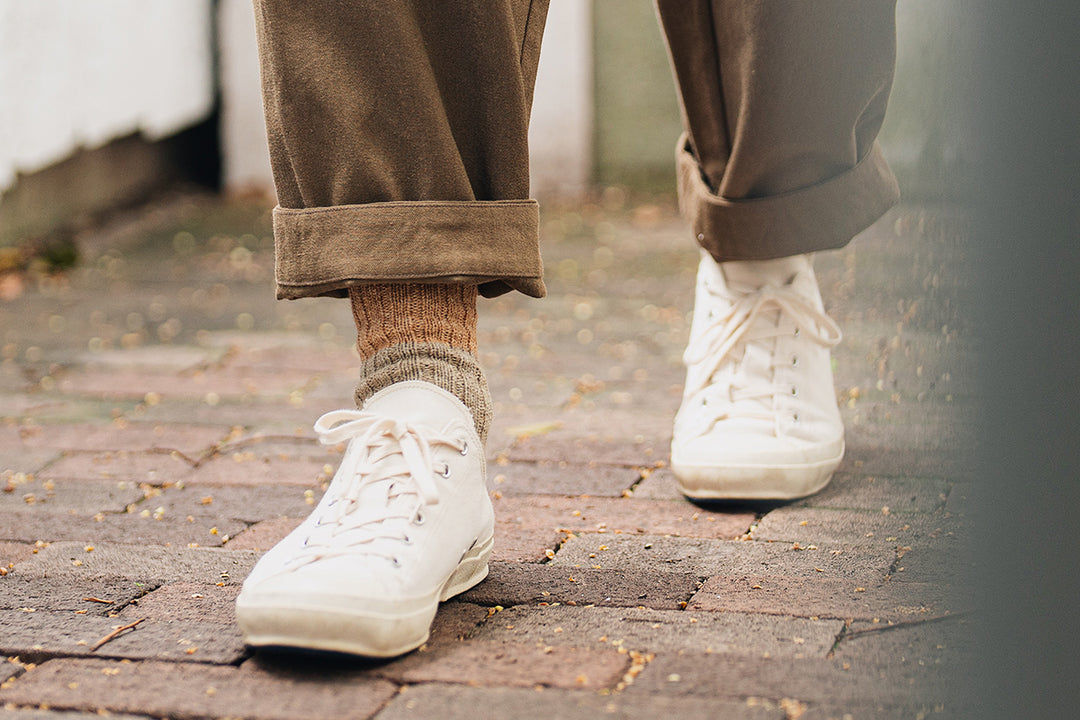 WOOL COTTON SLAB SOCKS / NK0103