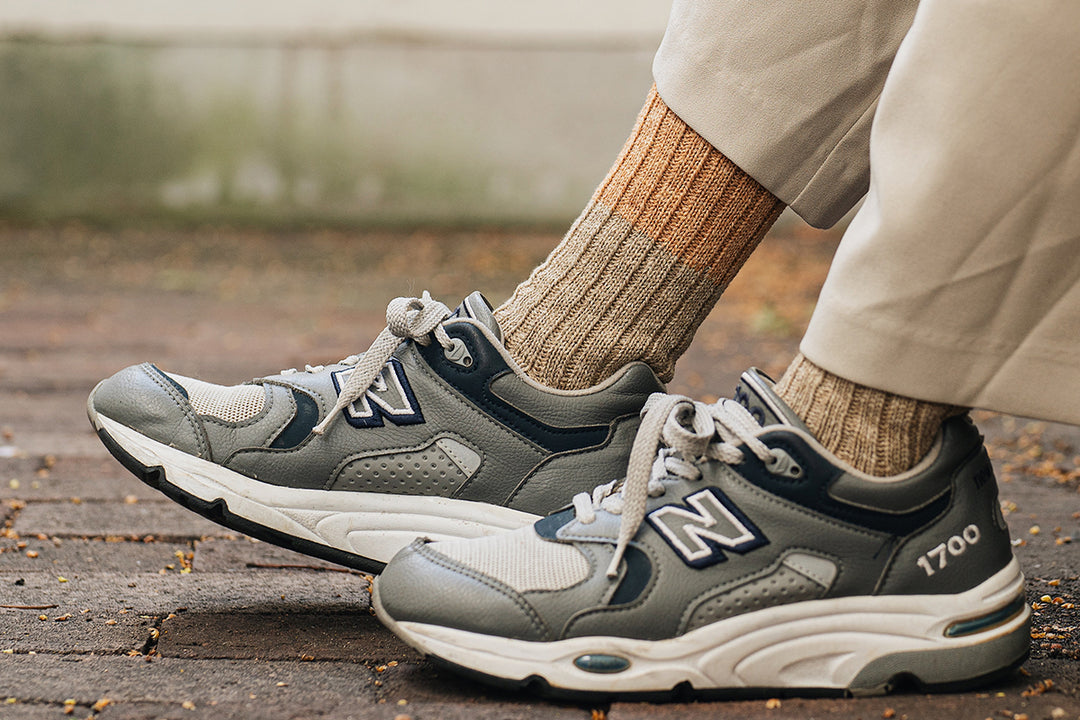 WOOL COTTON SLAB SOCKS / NK0103