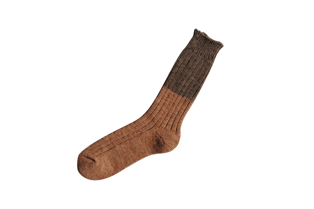 WOOL COTTON SLAB SOCKS / NK0103