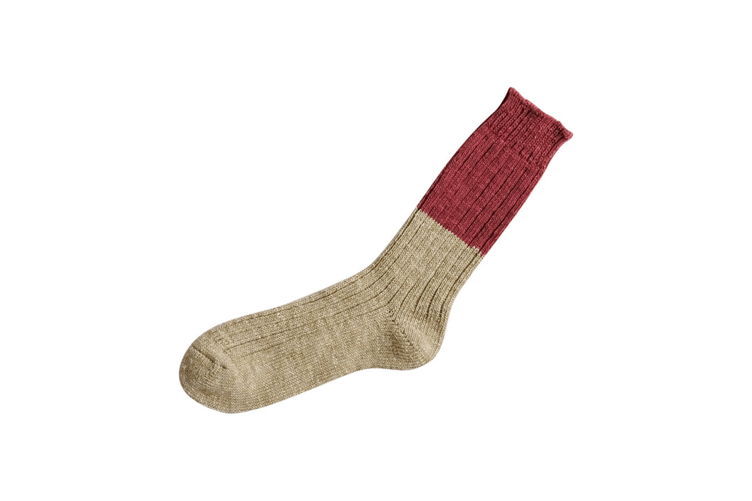WOOL COTTON SLAB SOCKS / NK0103