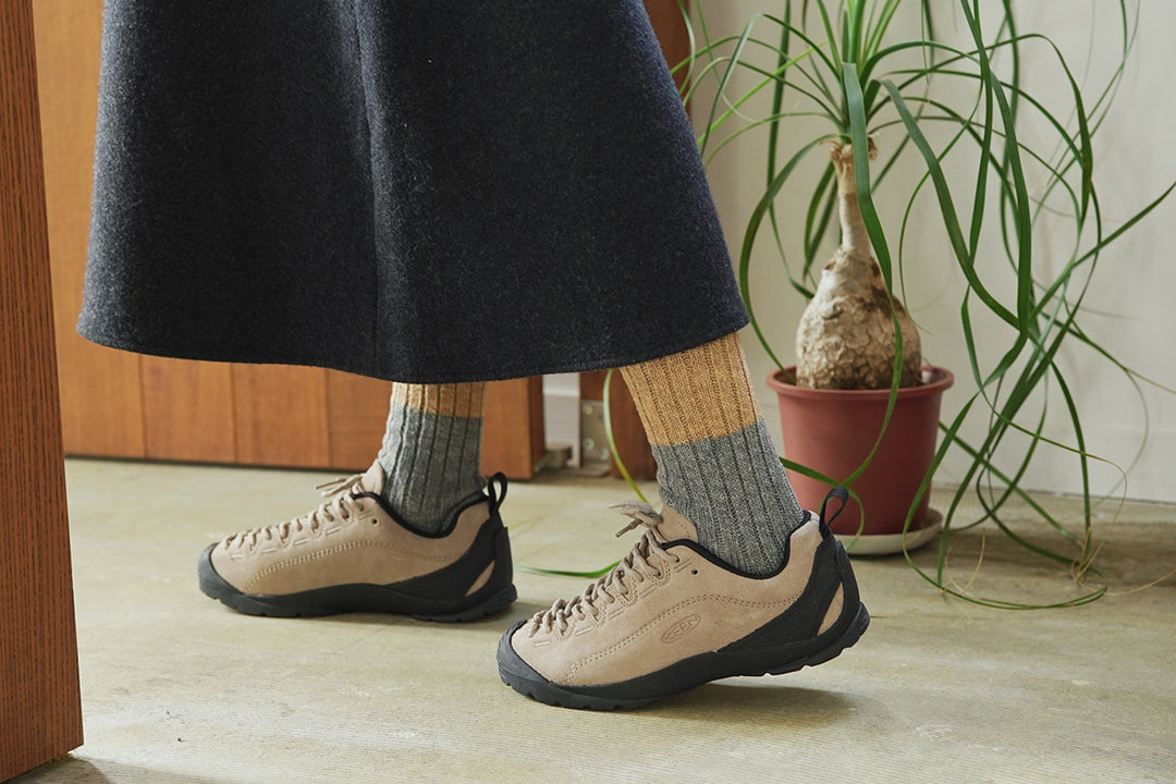 WOOL COTTON SLAB SOCKS / NK0103