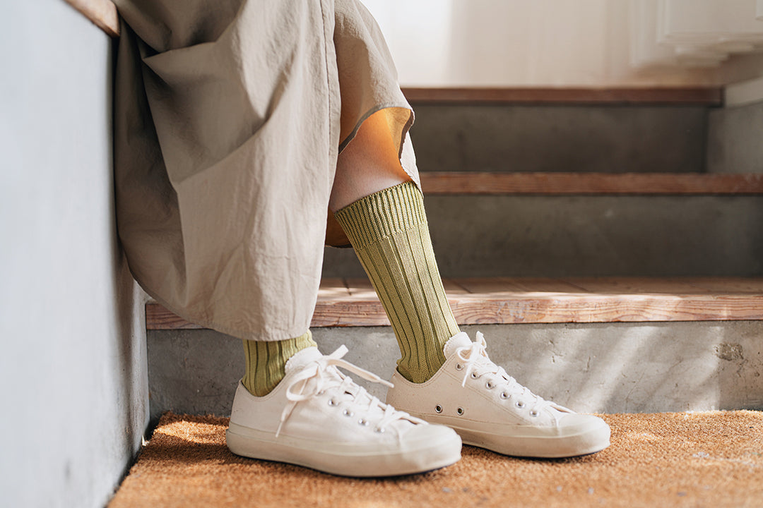 EGYPTIAN COTTON RIBBED SOCKS / NK0106