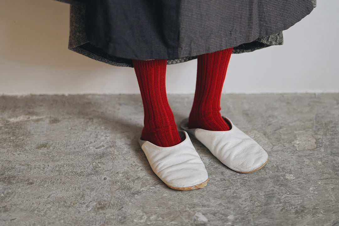 CASHMERE RIBBED SOCKS / NK0203