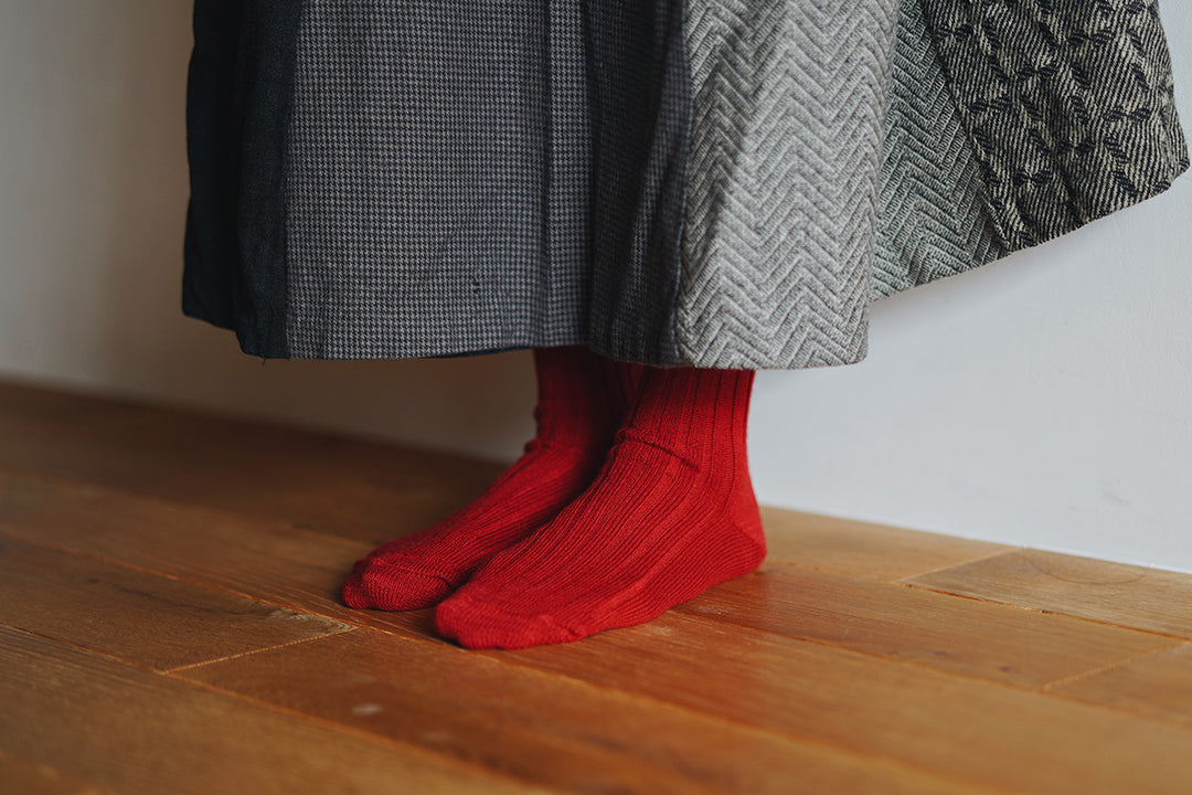 CASHMERE RIBBED SOCKS / NK0203