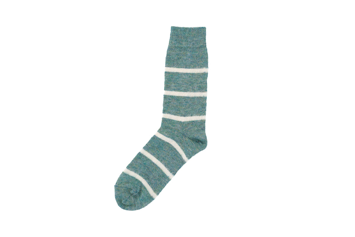 ☆Sukkoroom★ MOHAIR WOOL BORDER SOCKS M｜商品情報｜NISHIGUCHI KUTSUSHITA