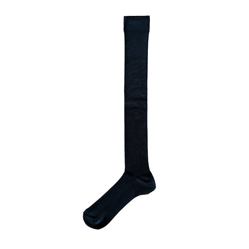 Silk Ribbed High Socks / hakne
