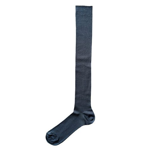 Silk Ribbed High Socks / hakne