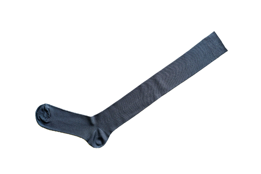 Silk Ribbed High Socks / hakne