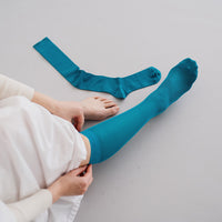 Silk Ribbed High Socks / hakne