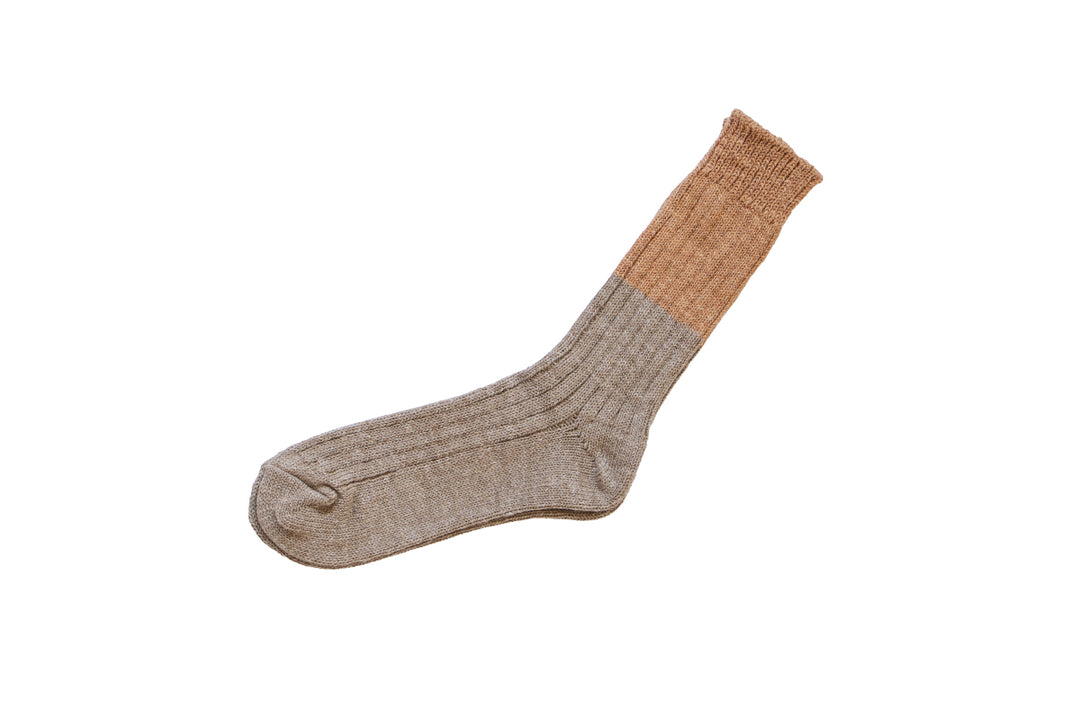 WOOL COTTON SLAB SOCKS / NK0103