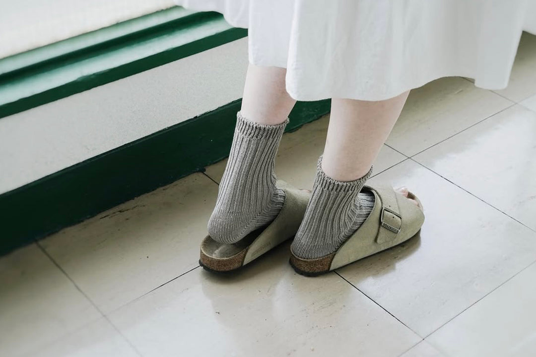 LINEN RIBBED SANDAL SOCKS / NK0302