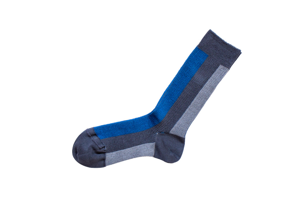 GIZA COTTON WIDE-STRIPE SOCKS NK1001