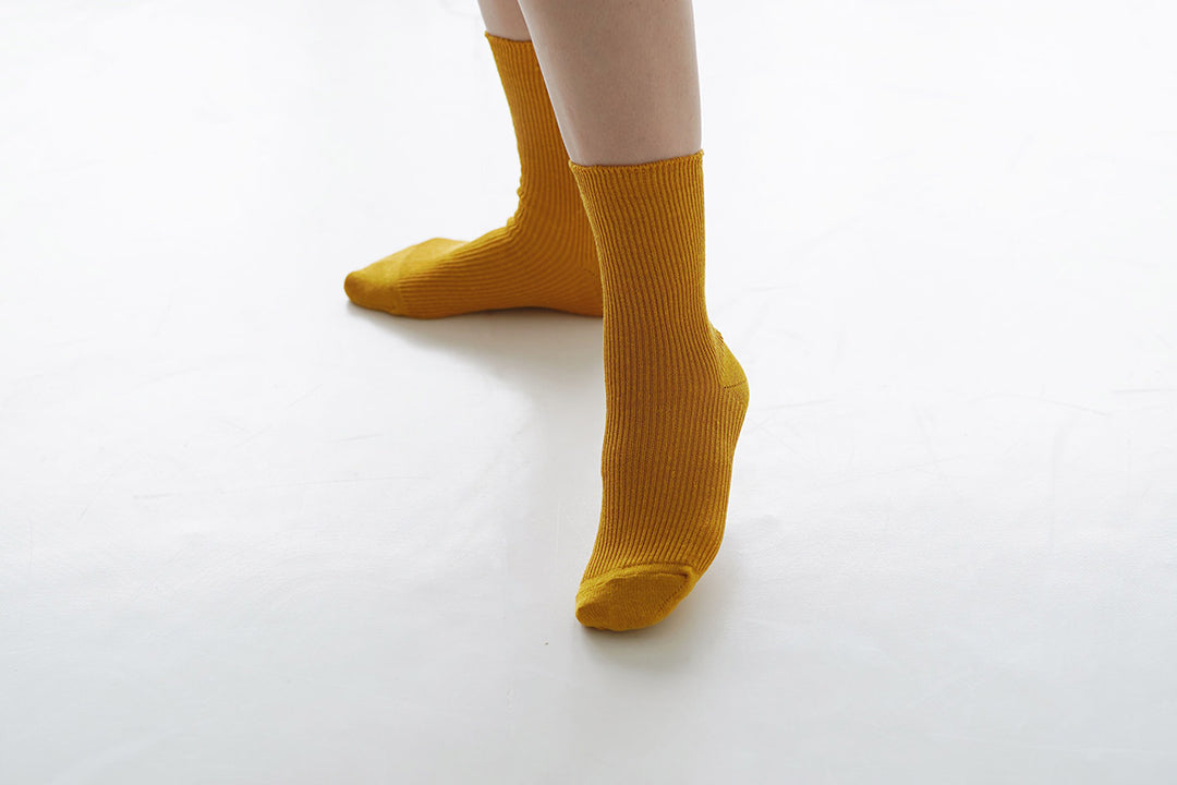 Linen Ribbed Socks M / hakne