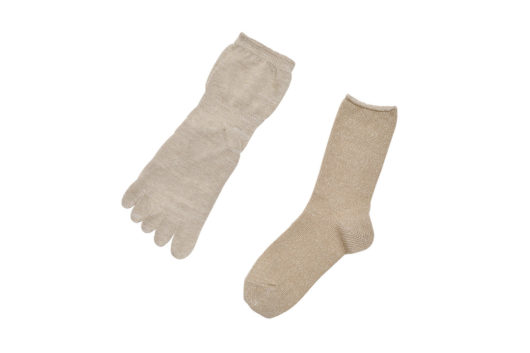 Linen Silk Layered Socks Set / memeri