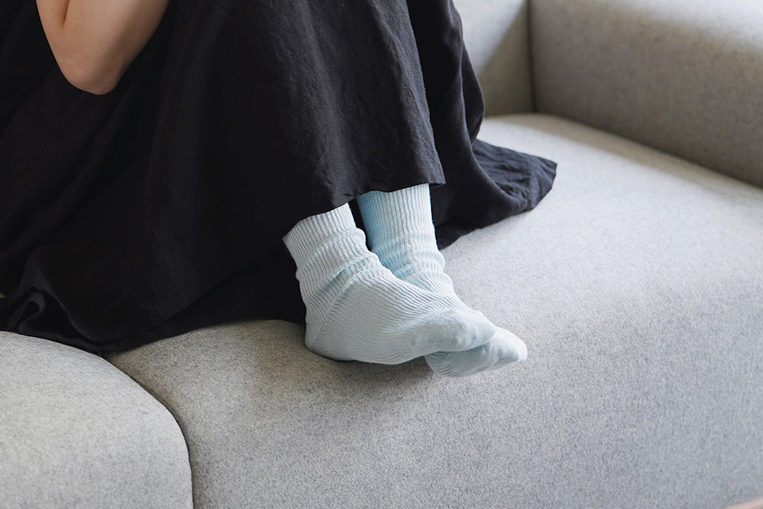 Linen Ribbed Socks M / hakne