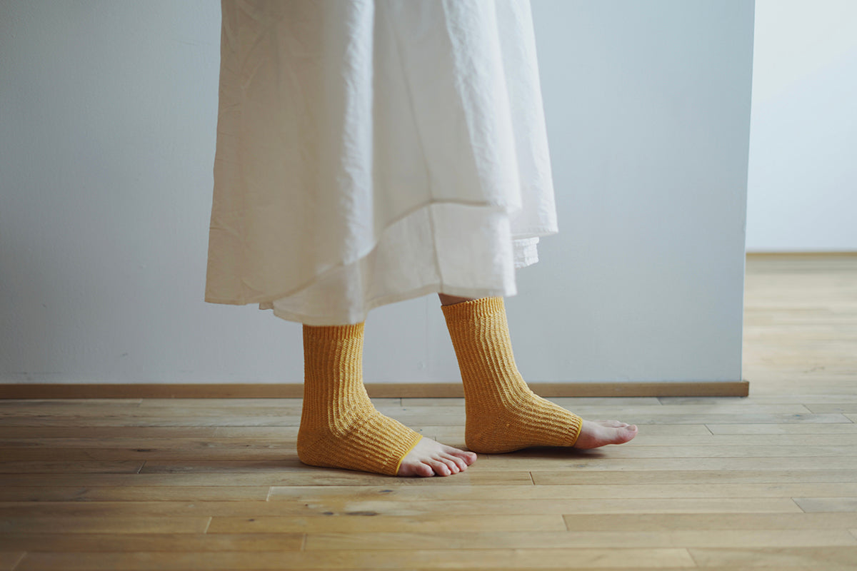 リネンサンダルソックス｜memeri｜NISHIGUCHI KUTSUSHITA（ニシグチ