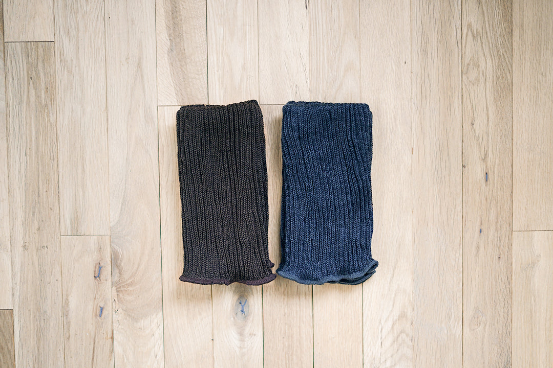 Silk Wool Double-weave Ankle Warmers / memeri