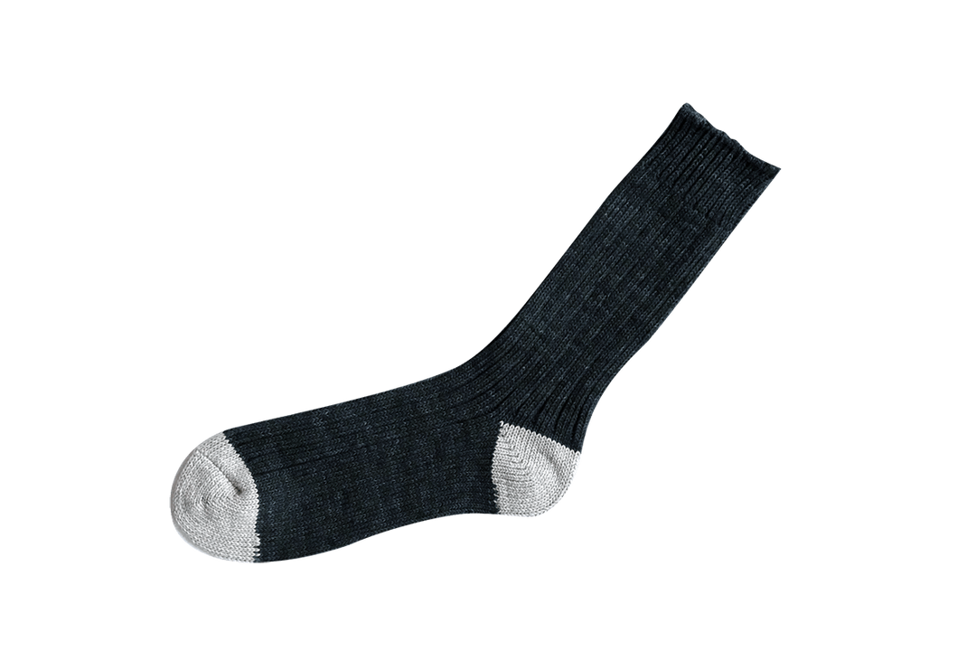 RECYCLED COTTON RIBBED SOCKS L