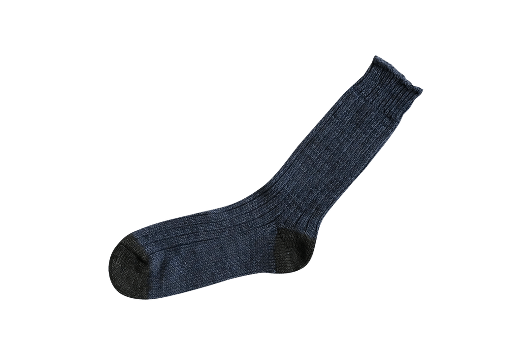 RECYCLED COTTON RIBBED SOCKS L