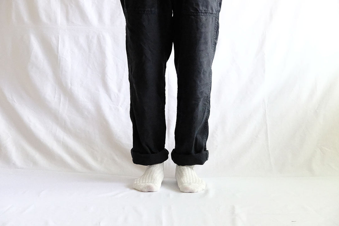 LINEN RIBBED SOCKS L
