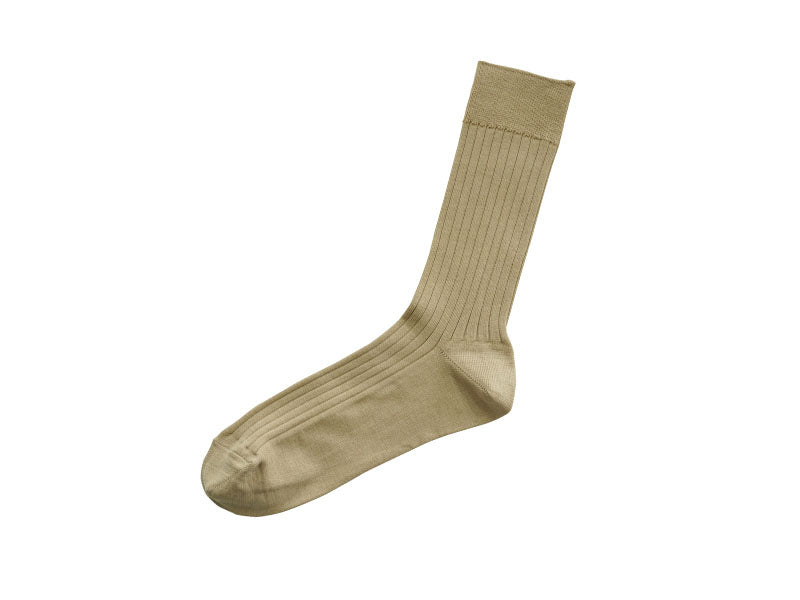 Silk Cotton Ribbed Socks S