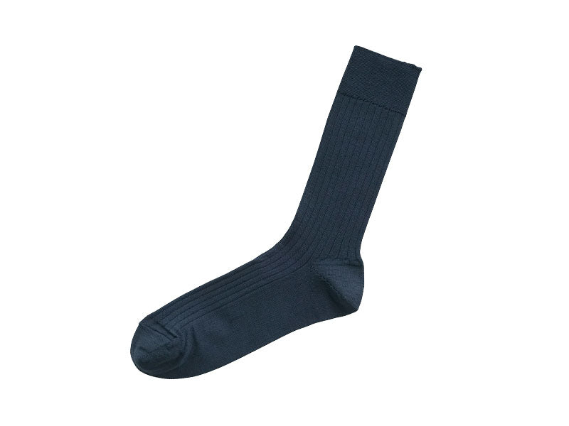 Silk Cotton Ribbed Socks S